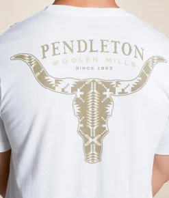 Graphic T-Shirts | Pendleton Spider Rock Longhorn T-Shirt White