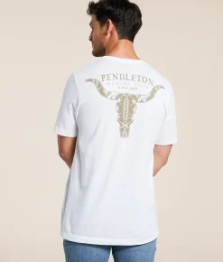Pendleton Spider Rock Longhorn T-Shirt White Sale