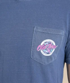 Tops|Graphic T-Shirts | Old Row Splatter T-Shirt Denim