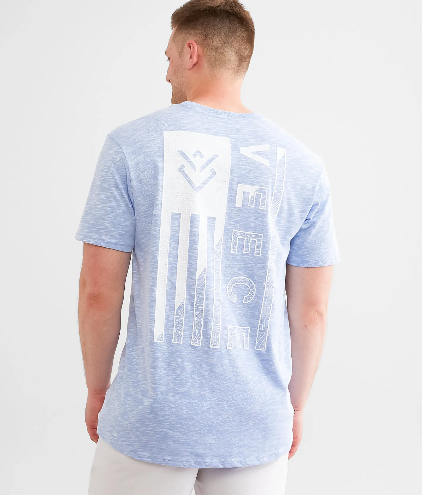 Veece Split Banner T-Shirt Olympic Blue New