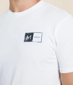 Graphic T-Shirts | Maven Co-op Split Box T-Shirt White