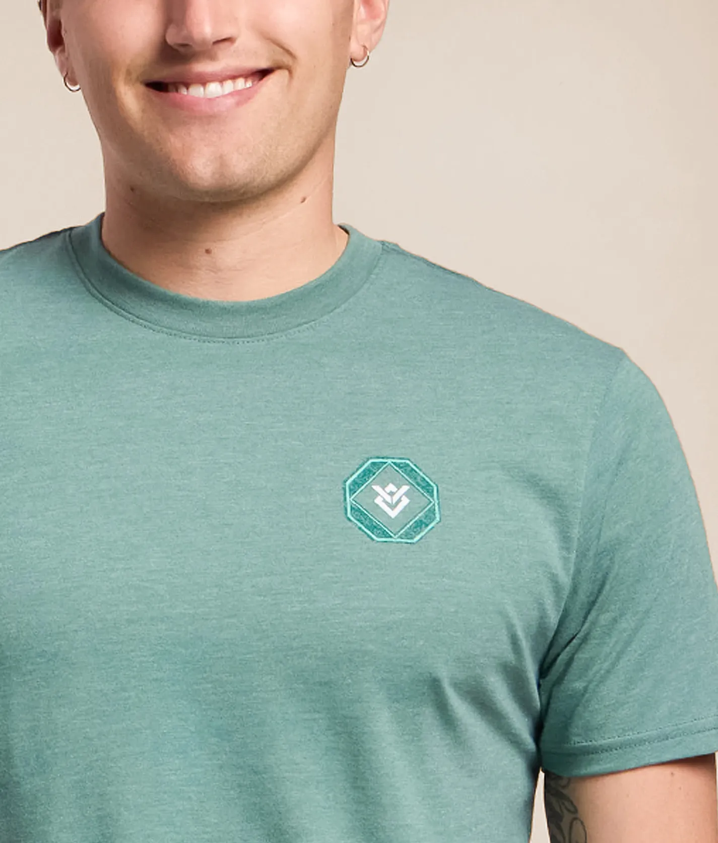 Veece Split Matter T-Shirt Emerald Heather Sale