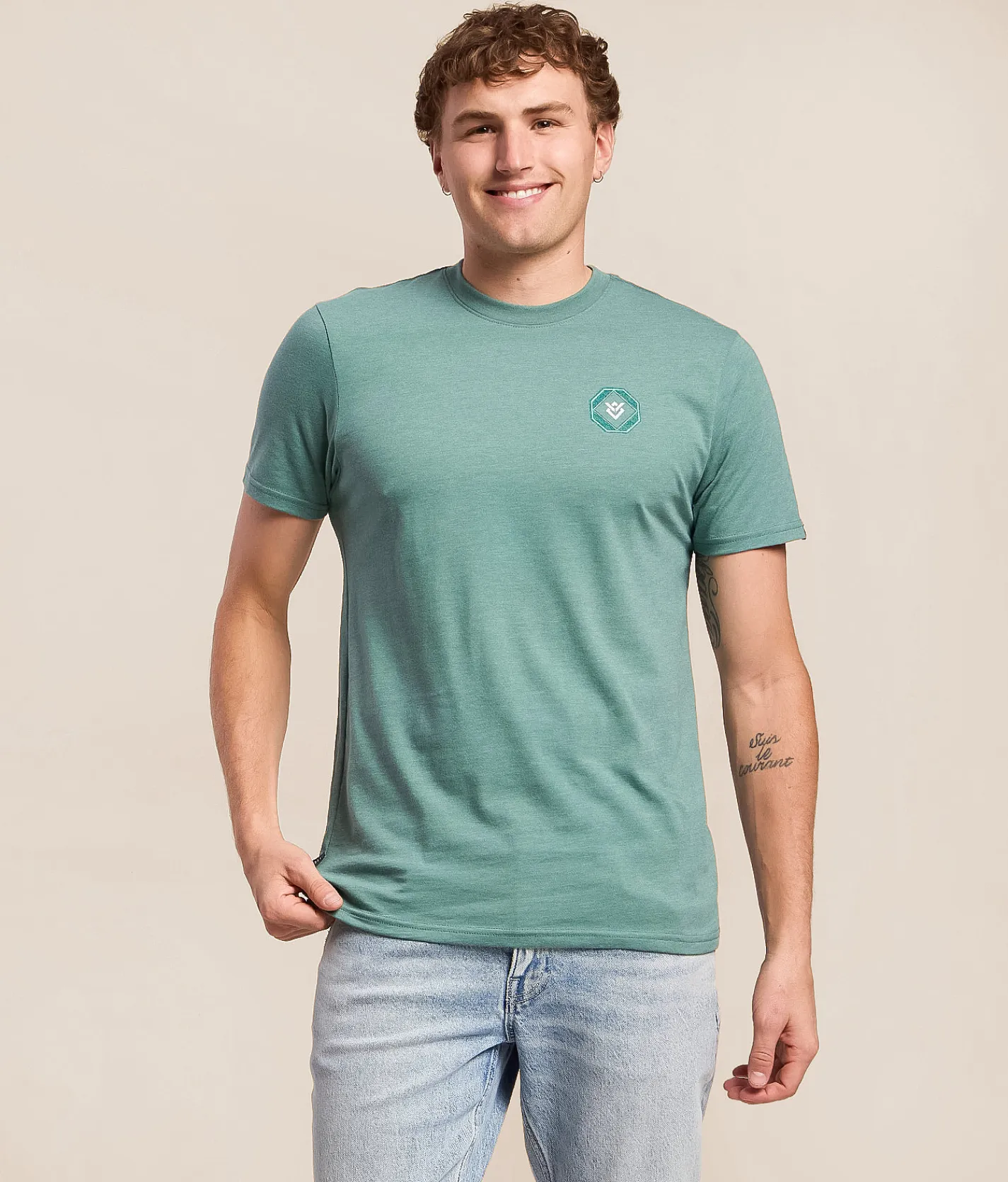 Veece Split Matter T-Shirt Emerald Heather Sale