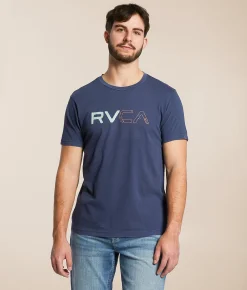 Graphic T-Shirts | RVCA Split Path T-Shirt Moody Blue