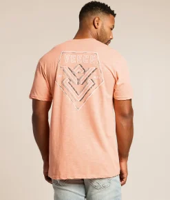 Tops|Graphic T-Shirts | Veece Split Plate T-Shirt Arctic Coral