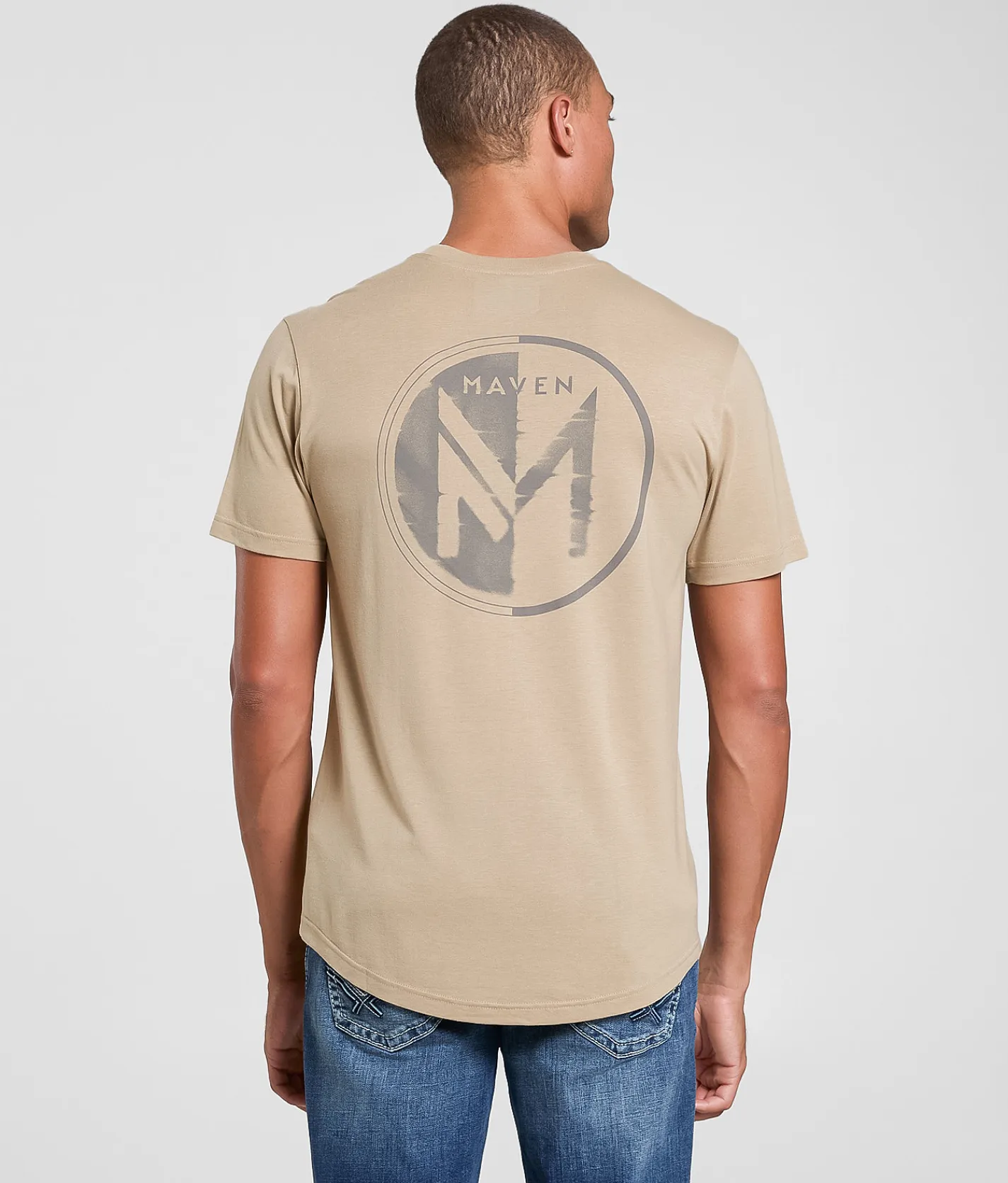 Maven Co-op Split Sheared Performance T-Shirt Light Brown Clearance