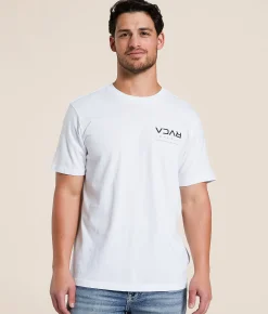 RVCA Splitter Stacks T-Shirt White New