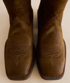 Ariat Sport Big Country Leather Cowboy Boot Brown Roughout Outlet