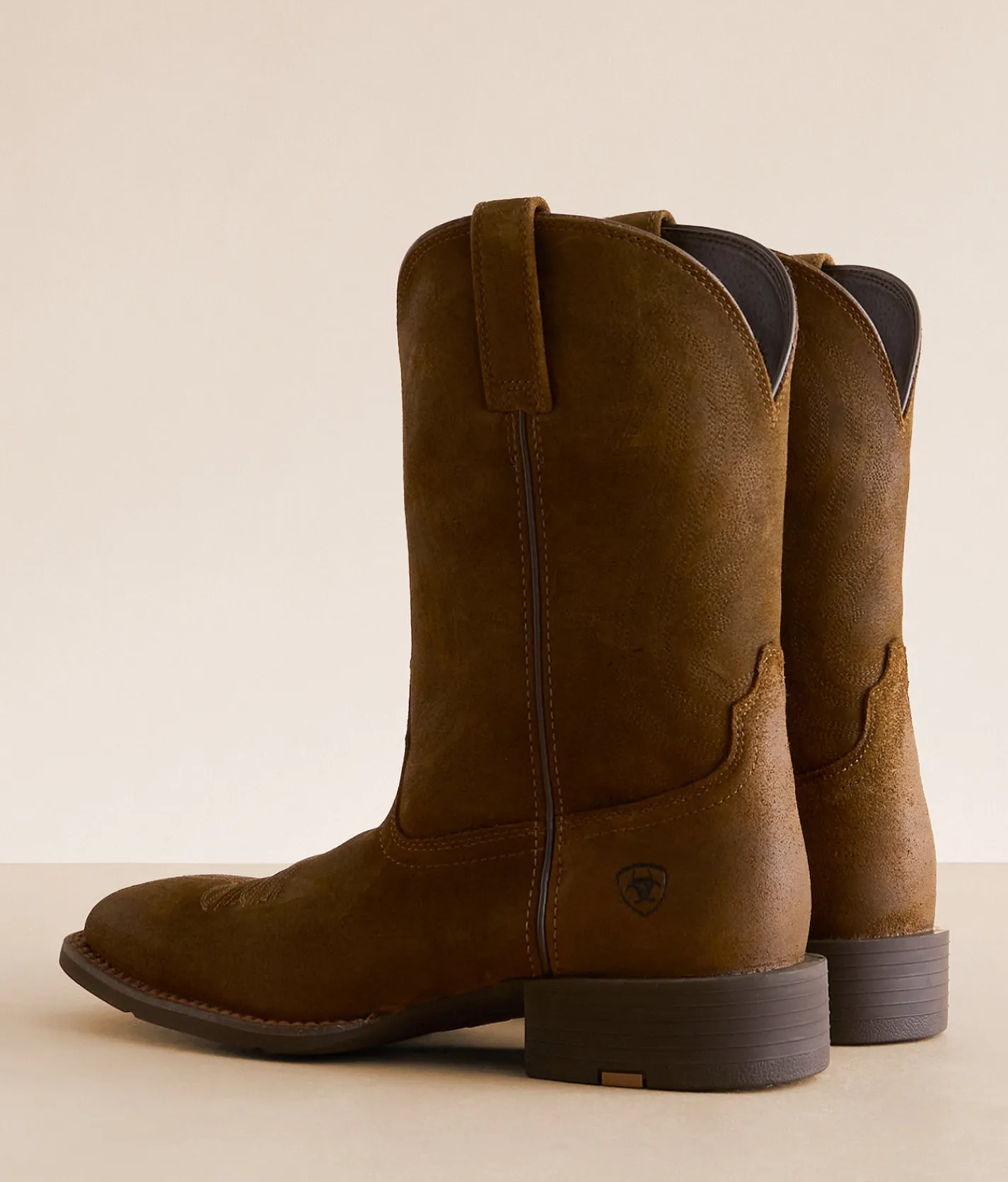 Ariat Sport Big Country Leather Cowboy Boot Brown Roughout Outlet