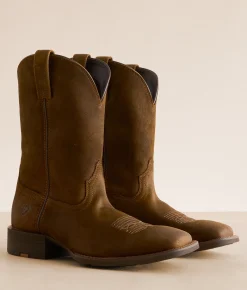 Ariat Sport Big Country Leather Cowboy Boot Brown Roughout Outlet