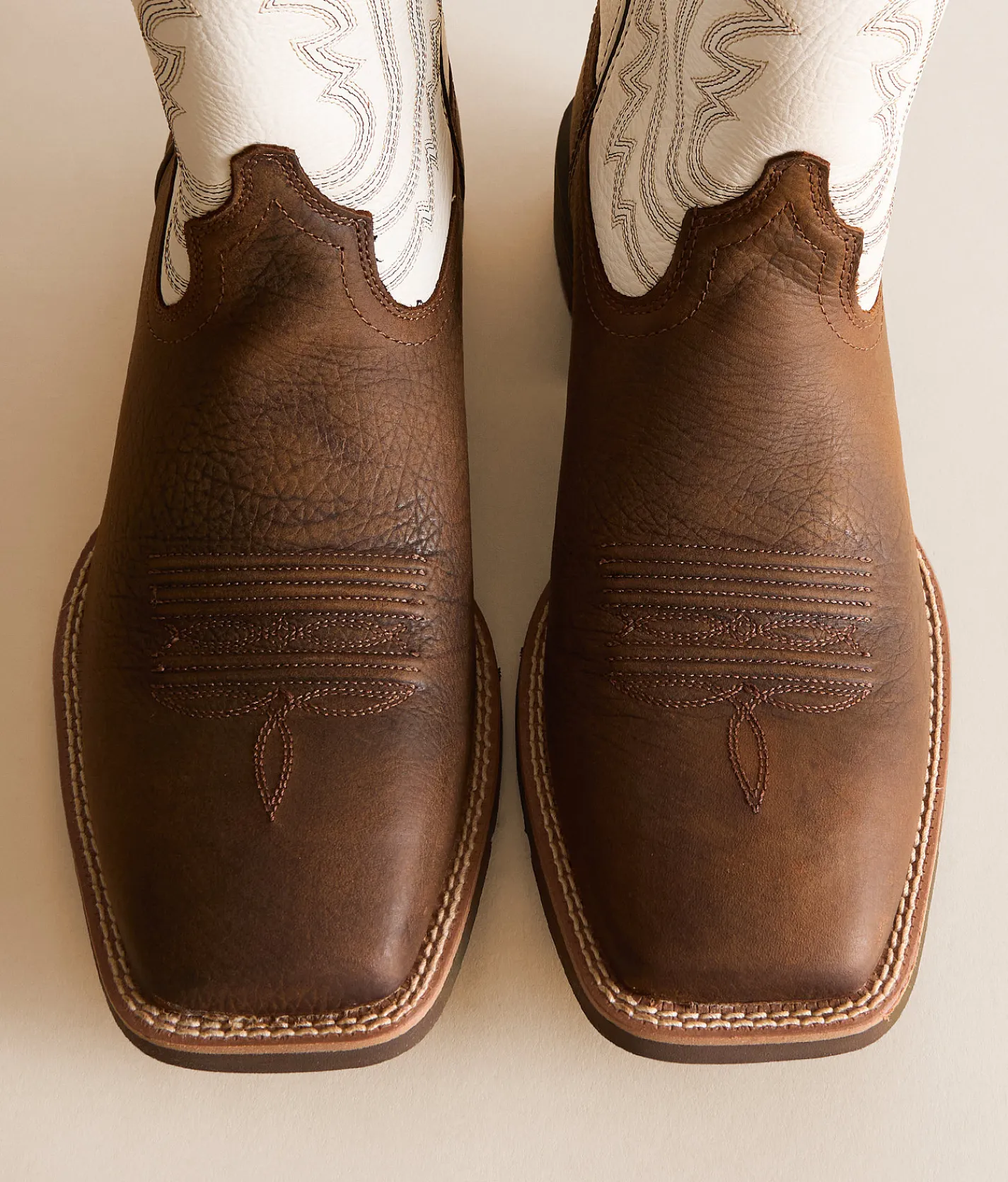 Ariat Sport Big Country Leather Cowboy Boot Mustang Brown Smokey Crm