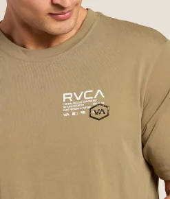 RVCA Sport Hex Over T-Shirt Covert Green New