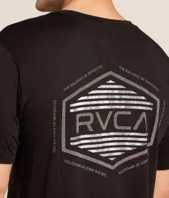 Tops|Graphic T-Shirts | RVCA Sport Hex Zone T-Shirt Black