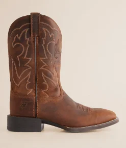 Ariat Sport Outdoor Leather Cowboy Boot Distressed Brown Hot