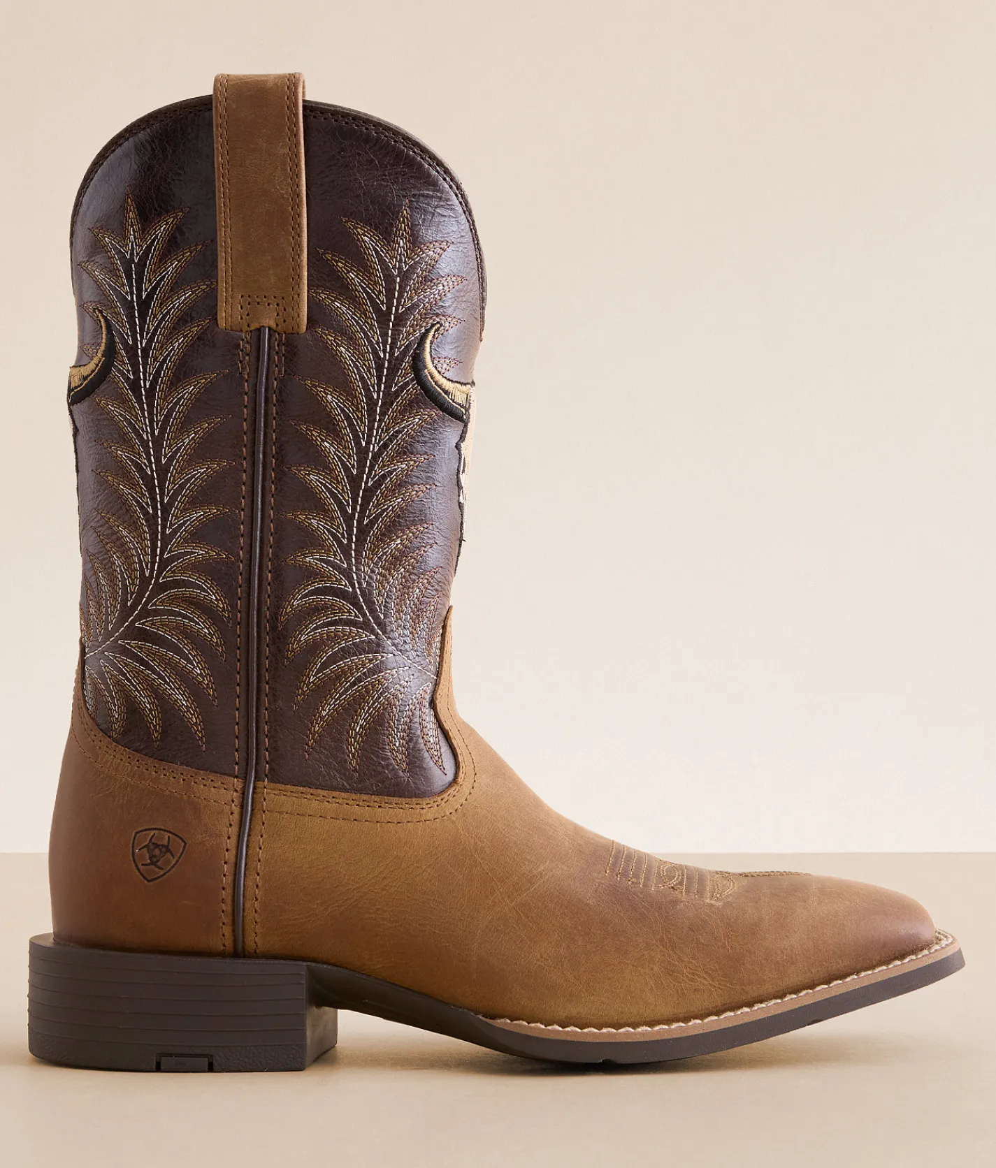 Shoes | Ariat Sport Steer Skull Leather Cowboy Boot Sandstorm Bitter Chocolat