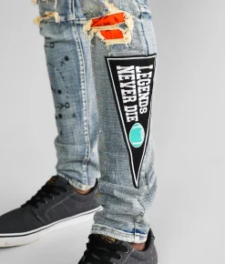 Sale Jeans|Bottoms | Smoke Rise® Sport Taper Stretch Jean Placid Blue