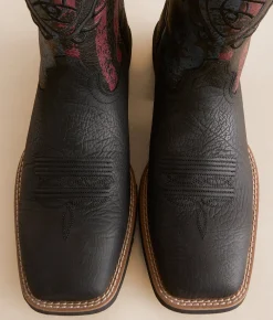 Shoes | Ariat Sporty Liberty Antler Leather Cowboy Boot Black Hippo Print Midnigh
