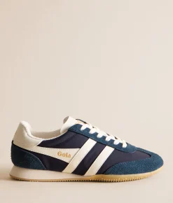 Gola® Sprinter Leather Sneaker Green Off White