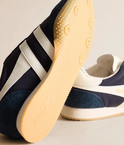Gola® Sprinter Leather Sneaker Green Off White