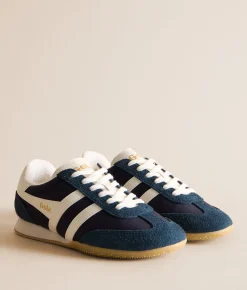 Gola® Sprinter Leather Sneaker Green Off White