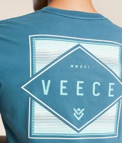 Veece Squared T-Shirt Teal Hot