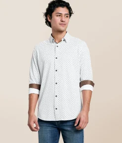 J.B. Holt Square Knit Standard Performance Stretch Shirt White Tobacco Hot