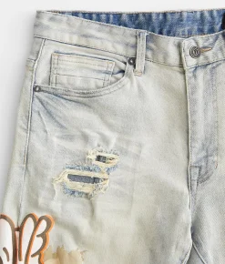 Smoke Rise® Stacked Flare Stretch Jean Ombre Blue Discount