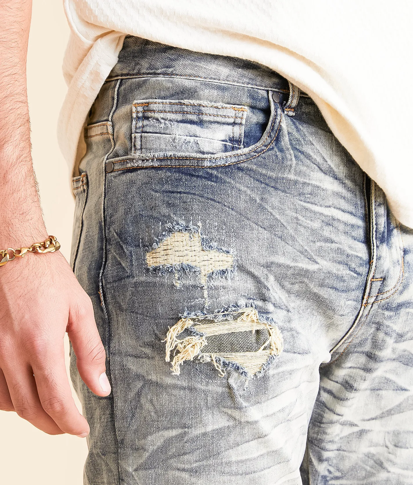 Sale Jeans|Bottoms | Smoke Rise® Stacked Straight Stretch Jean Blue Toast