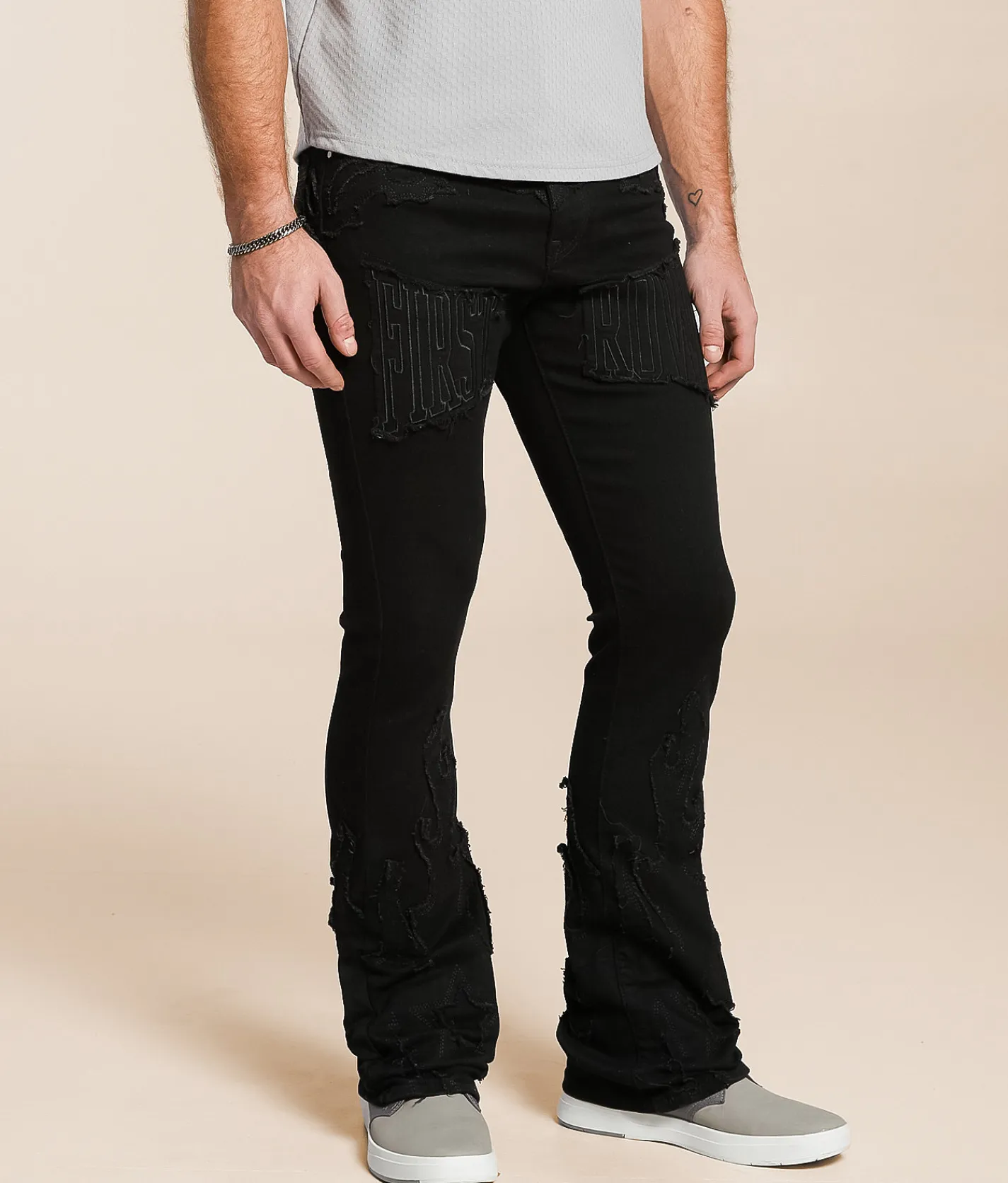 Sale Jeans|Bottoms | First Row® Stacked Stretch Jean Black