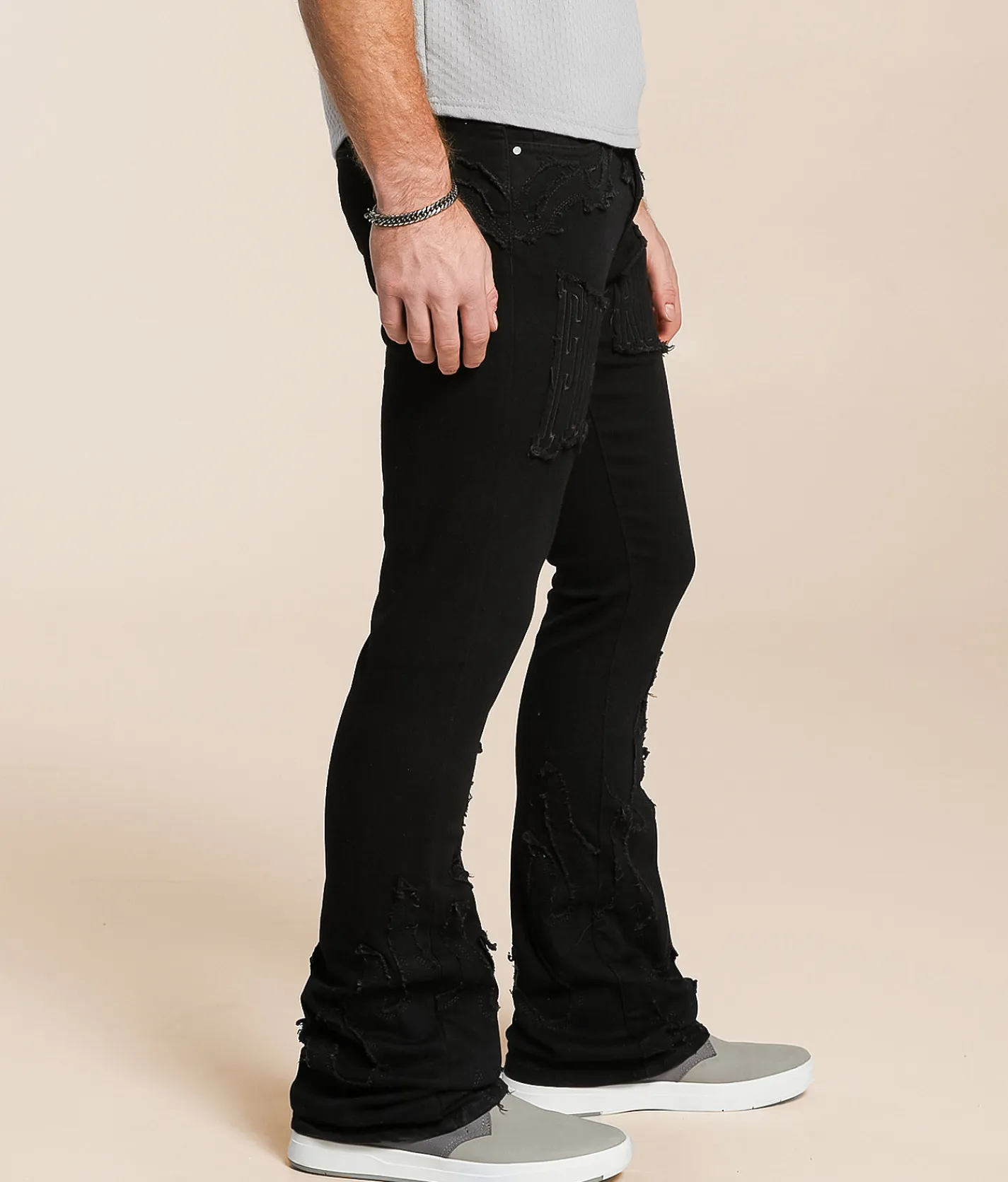 Sale Jeans|Bottoms | First Row® Stacked Stretch Jean Black