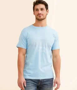 Graphic T-Shirts | Hurley Stacked Up T-Shirt Blue Dream