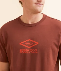 RVCA Stackhouse T-Shirt Red Earth