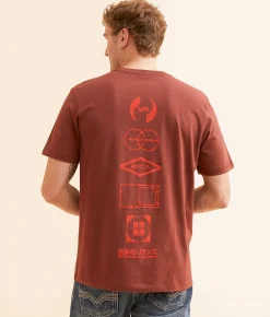 RVCA Stackhouse T-Shirt Red Earth