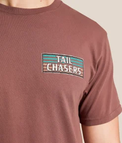 Tail Chasers Club Stacking Ducks T-Shirt Marron Pigment Dye Clearance