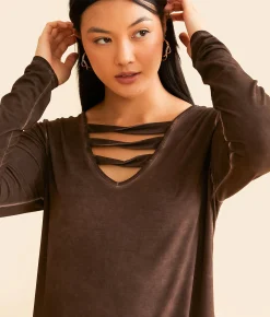 White Crow Stacy Twist Top Dark Chocolate Outlet