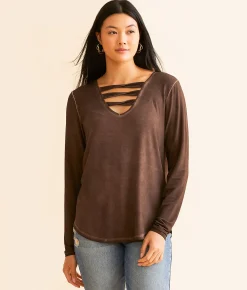 White Crow Stacy Twist Top Dark Chocolate Outlet
