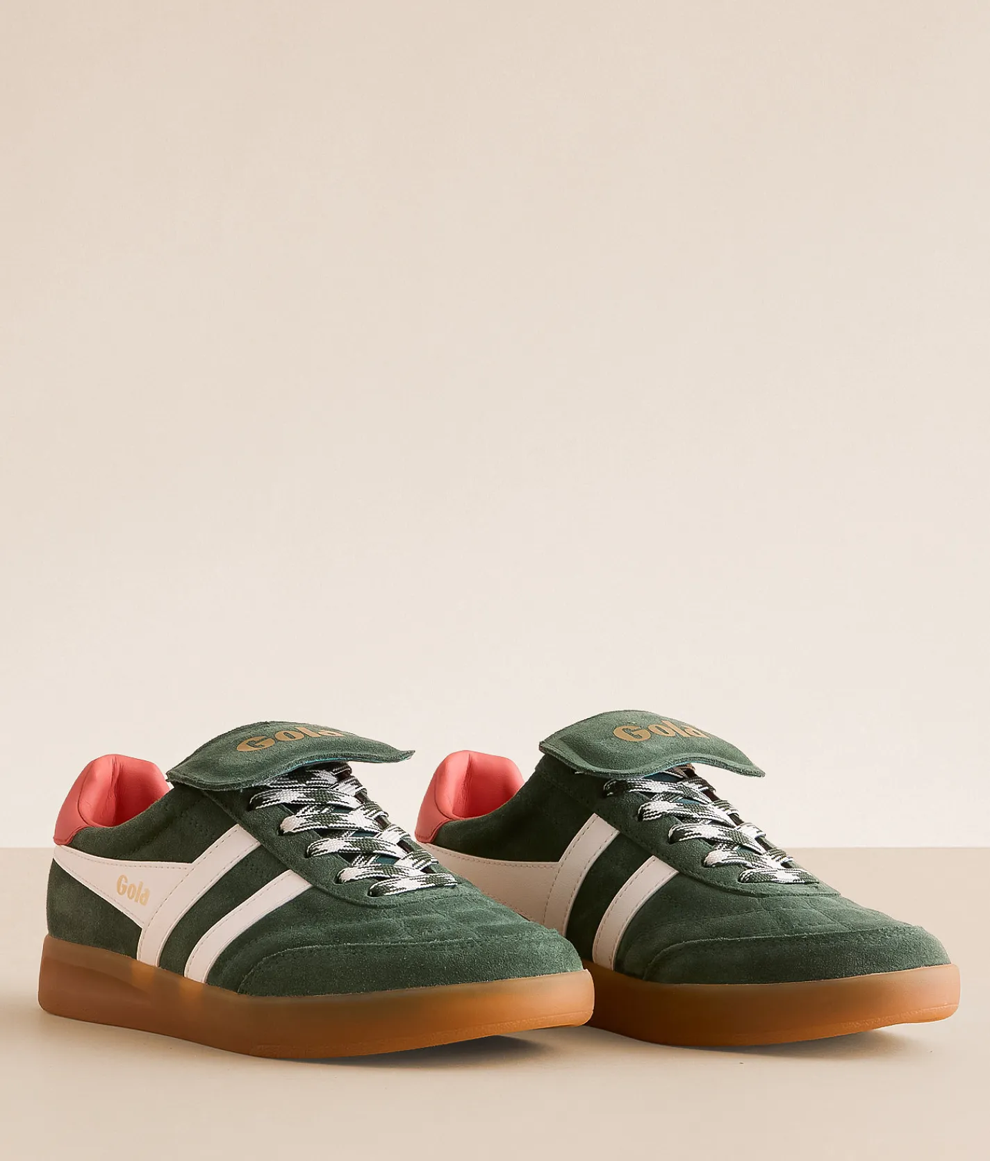 Shoes | Gola® Stadia Suede 86 Sneaker Evergreen Off White Coral