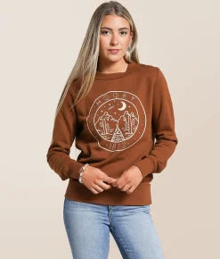 Hooey Stallion Crew Pullover Brown Discount