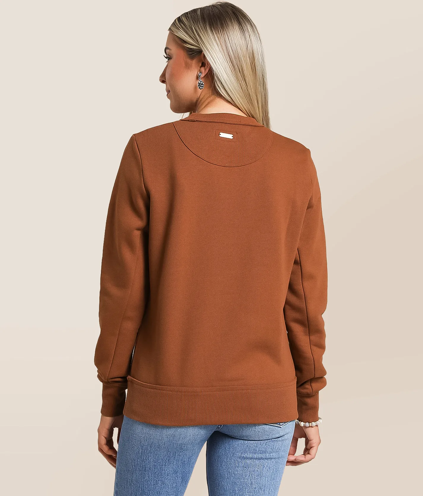 Hooey Stallion Crew Pullover Brown Discount
