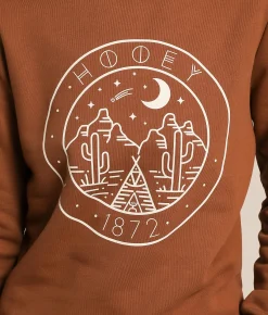 Hooey Stallion Crew Pullover Brown Discount