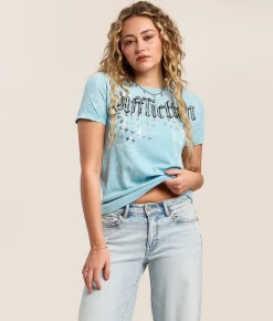 Tops | Affliction Stampede T-Shirt Delphinium Blue Lava Wash