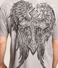 Affliction Stampede T-Shirt Silver Lava Wash