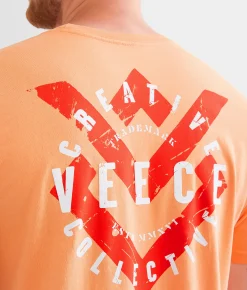 Veece Stamped In T-Shirt Apricot Online