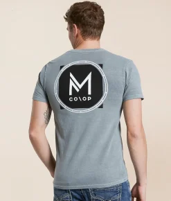 Maven Co-op Stamp T-Shirt Storm Grey Pigment New
