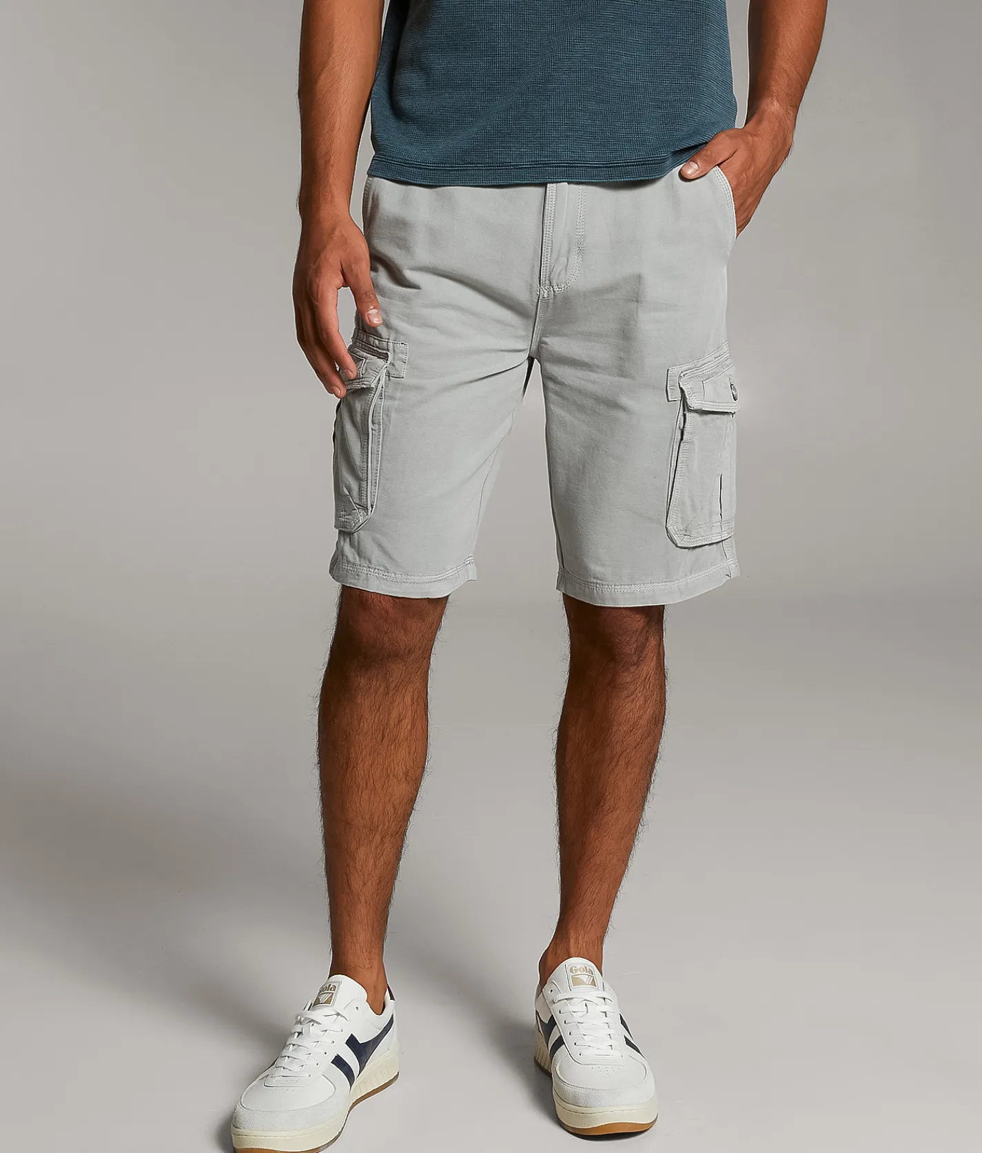 Bottoms|Shorts | BKE Standard Cargo Short Light Grey