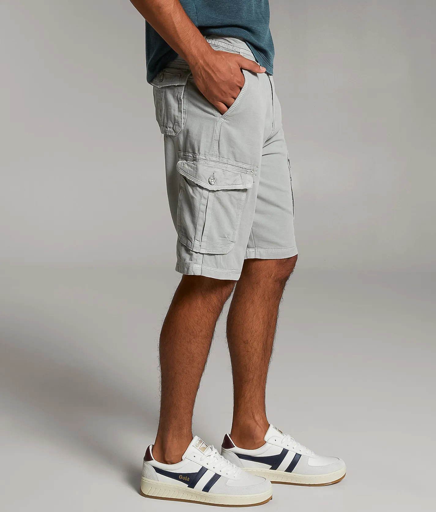 Bottoms|Shorts | BKE Standard Cargo Short Light Grey