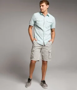 Bottoms|Shorts | BKE Standard Cargo Stretch Short Light Grey