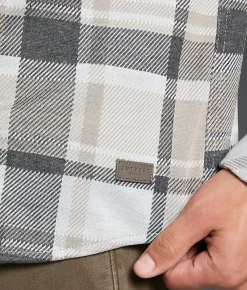Tops | Outpost Makers Standard Flannel Shirt White Tan
