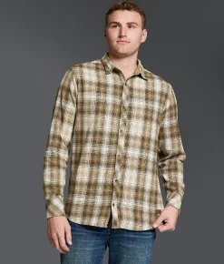 Outpost Makers Standard Flannel Shirt Brown Outlet