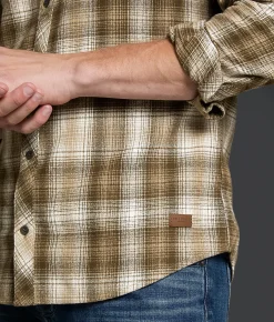 Outpost Makers Standard Flannel Shirt Brown Outlet